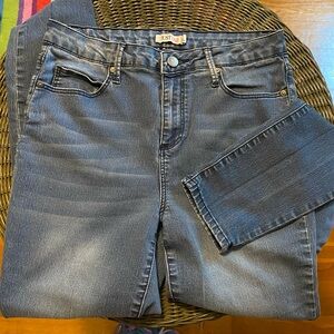 Classic Size 29 Skinny Jeans – Mid-Rise, Lightly Distressed